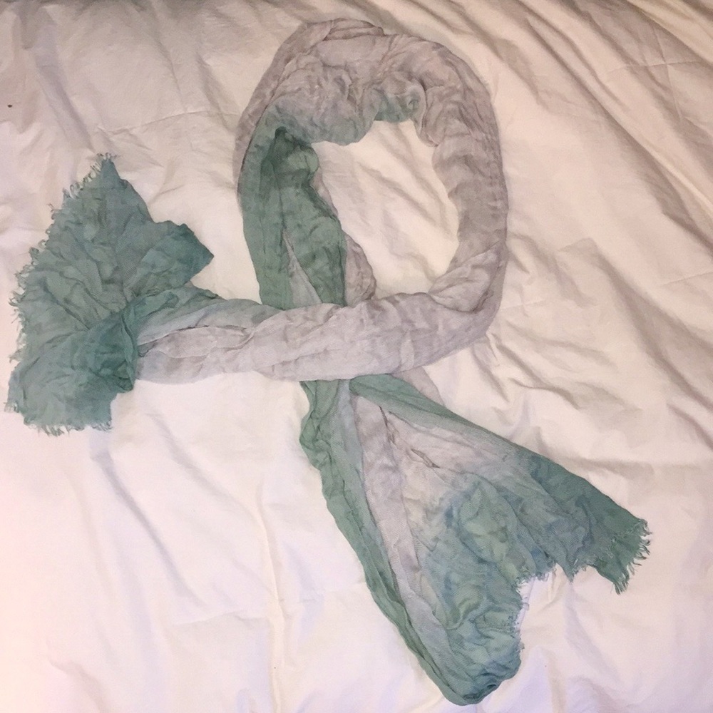 White and Green Scarf